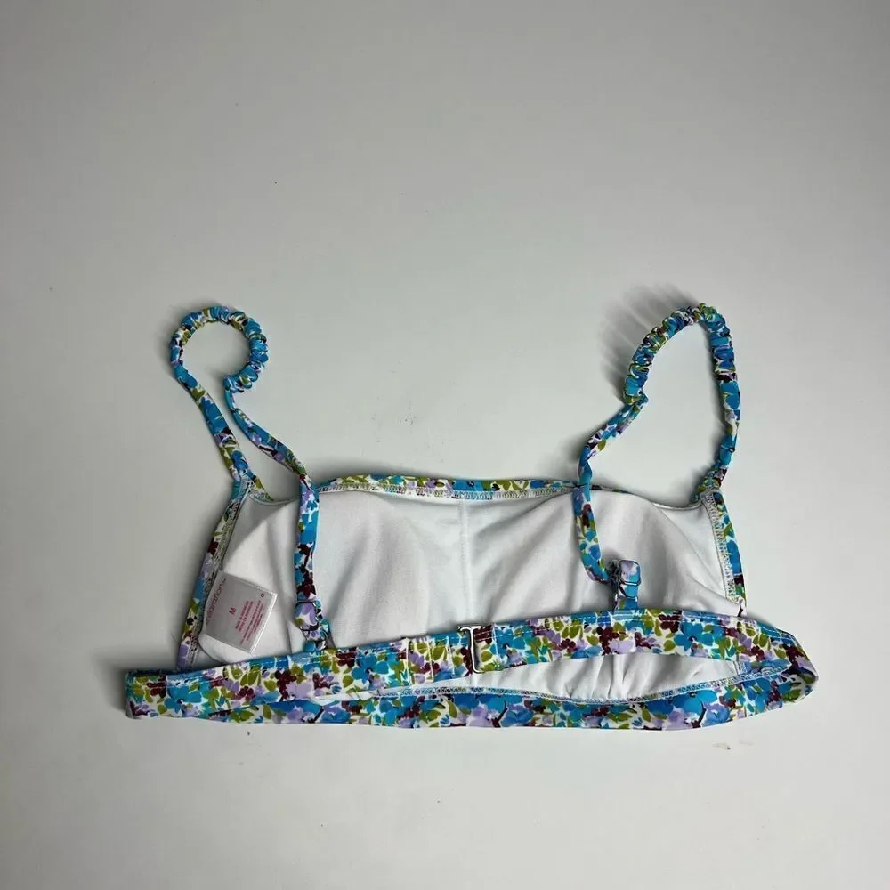 Juniors' Apron Front Bralette Bikini Top - Xhilaration Multi Floral M